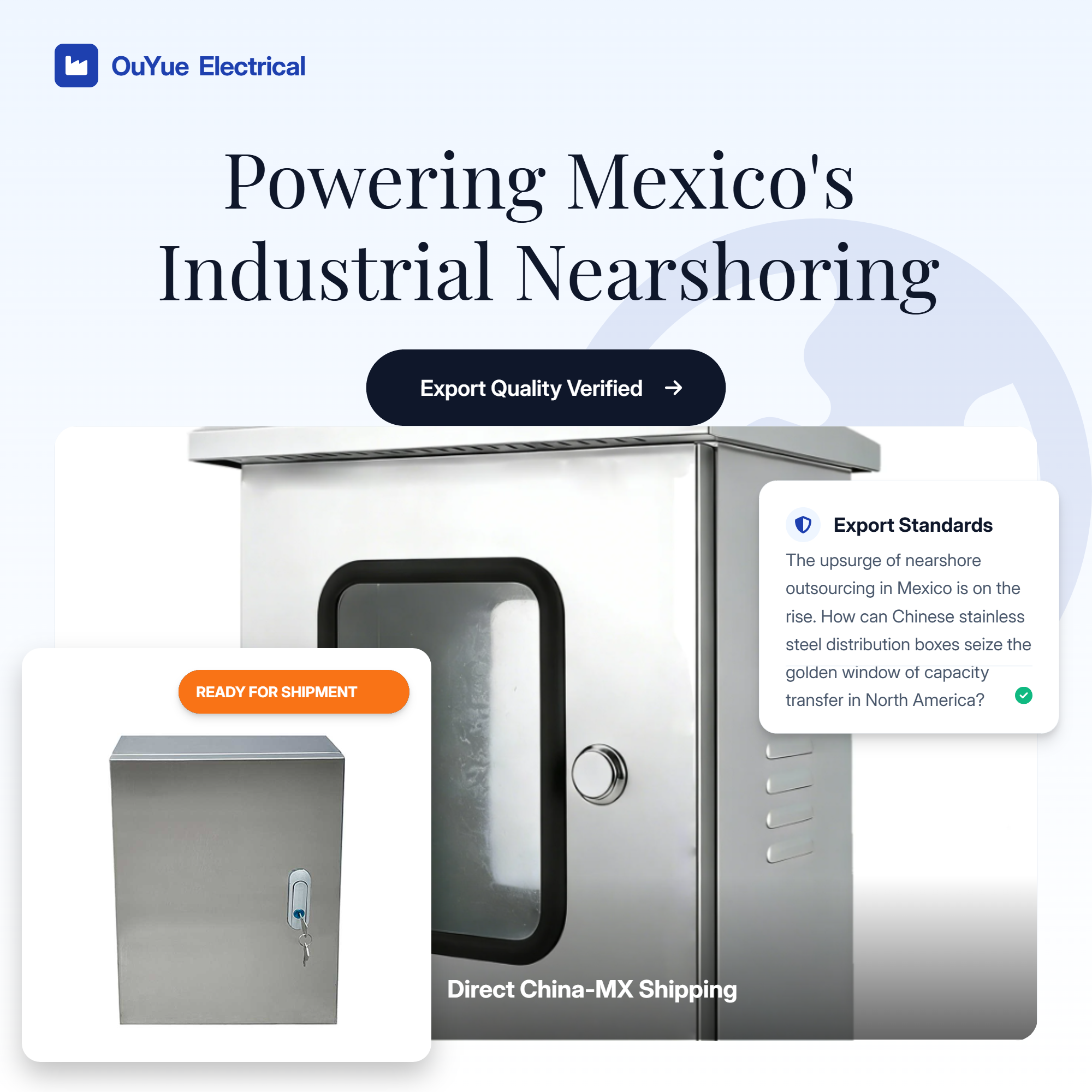 Tumultus prope litus in Mexico in ortum est. Quomodo Sinenses intemeratae ferri distributio scriniorum capiunt fenestram auream capacitatis in America Septentrionali transferendi?